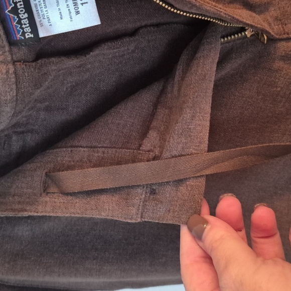 NWT Patagonia Brown Wide Leg Aviatrix Hemp Back Side Pockets Drawstring Sz 12 - Picture 8 of 8